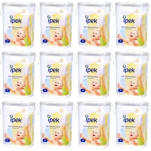 İpek Bebek Temizleme Pamuğu 720 Adet (12Pk*60)