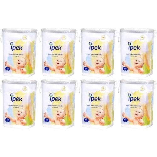 İpek Bebek Temizleme Pamuğu 480 Adet (8Pk*60)