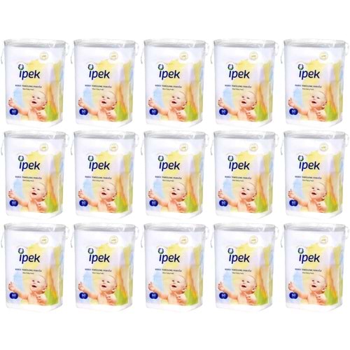 İpek Bebek Temizleme Pamuğu 900 Adet (15Pk*60)