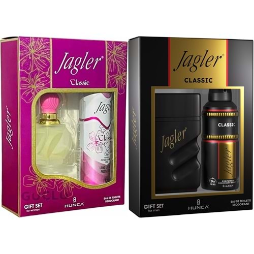 Jagler Parfüm Seti (Karma Set) Kadın 60ML Classic + Deodorant / Erkek 90ML Classic + Deodorant