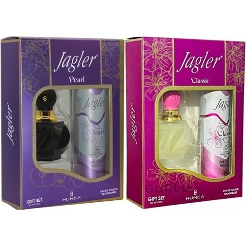 Jagler Parfüm Seti (Karma Set) Kadın 60ML Pearl + Deodorant / Kadın 60ML Classic + Deodorant