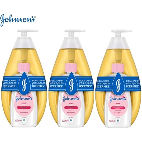 Johnsons Baby Bebek Şampuanı Klasik 750Ml+Bebek Yağı 200Ml (3 Lü Set)