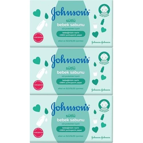 Johnsons Baby Bebek Sabunu 90Gr Sütlü (3 Lü Set)