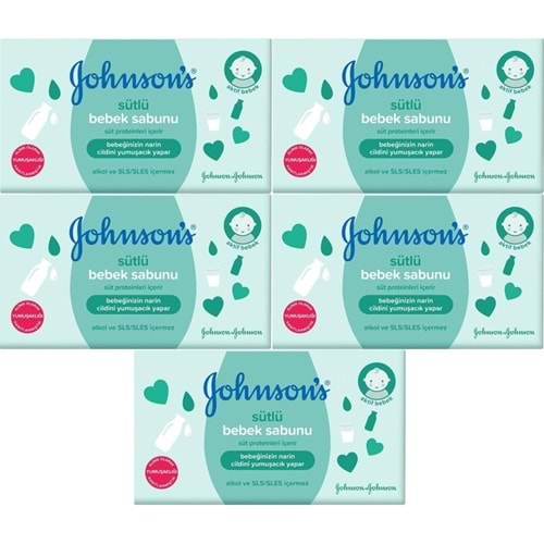 Johnsons Baby Bebek Sabunu 90Gr Sütlü (5 Li Set)