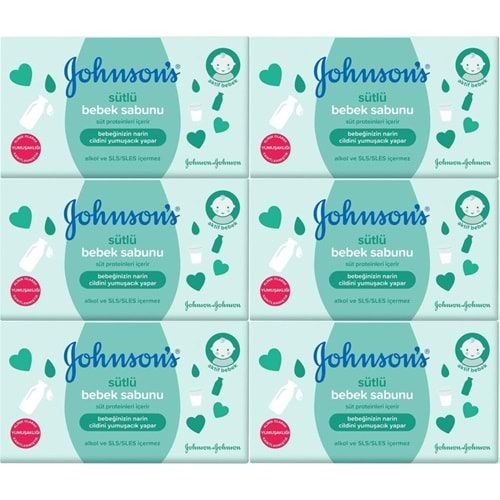 Johnsons Baby Bebek Sabunu 90Gr Sütlü (6 Lı Set)