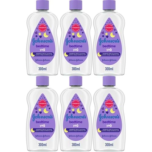 Johnsons Baby Bebek Yağı 300ML Bedtime (Uyku Rutini) (6 Lı Set)