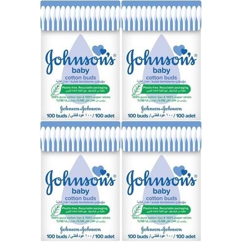 Johnsons Baby Kulak Temizleme Çubuğu 100 Adet (4 Lü Set)
