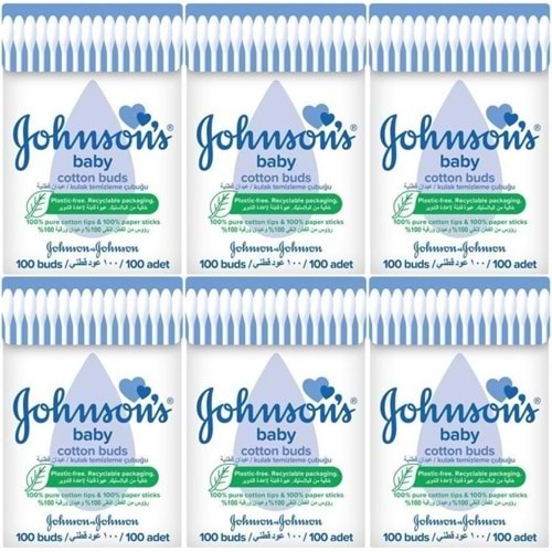 Johnsons Baby Kulak Temizleme Çubuğu 100 Adet (6 Lı Set)