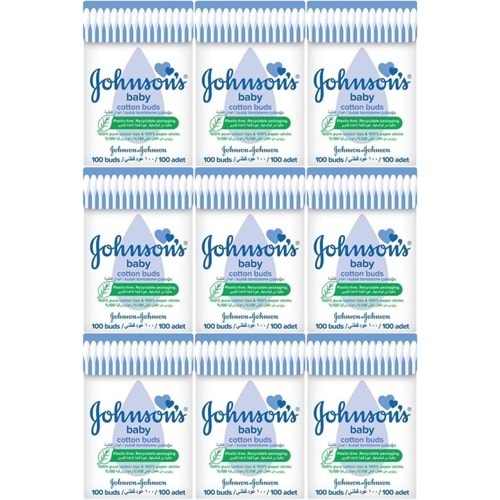 Johnsons Baby Kulak Temizleme Çubuğu 100 Adet (9 Lu Set)