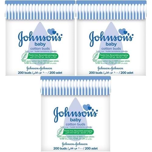 Johnsons Baby Kulak Temizleme Çubuğu 200 Adet (3 Lü Set)
