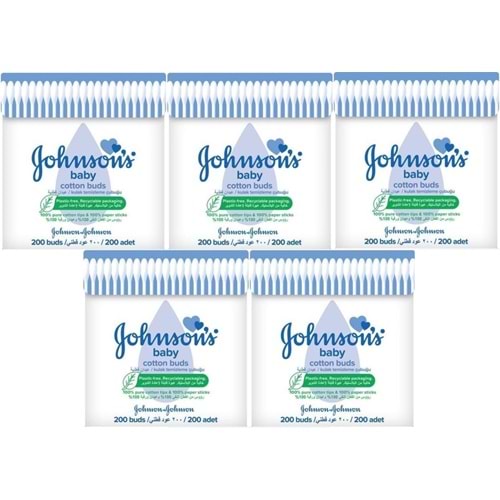 Johnsons Baby Kulak Temizleme Çubuğu 200 Adet (5 Li Set)