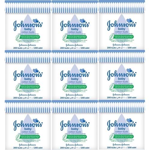 Johnsons Baby Kulak Temizleme Çubuğu 200 Adet (9 Lu Set)