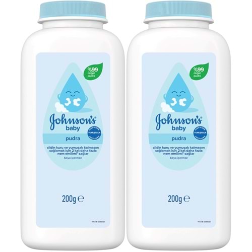 Johnsons Baby Bebek Pudrası 200GR Klasik (%99 Doğal) (2 Li Set)
