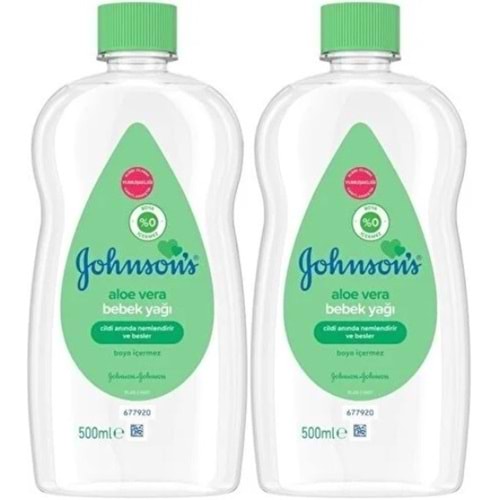 Johnsons Baby Bebek Yağı 500ML Aloe Vera (2 Li Set)