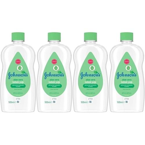 Johnsons Baby Bebek Yağı 500ML Aloe Vera (4 Lü Set)