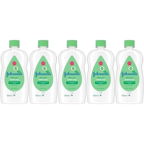 Johnsons Baby Bebek Yağı 500ML Aloe Vera (5 Li Set)