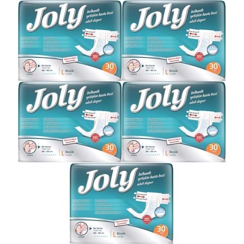 Joly Yetişkin Bezi Bel Bantlı L - Büyük - Large 150 Adet