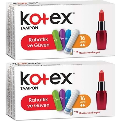Kotex Tampon Mini 32 Li Set (2PK*16)