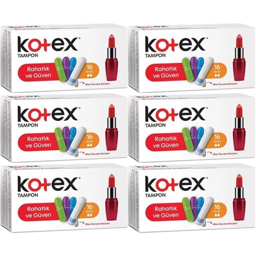 Kotex Tampon Mini 96 Lı Set (6PK*16)