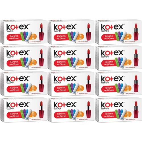 Kotex Tampon Mini 192 Li Set (12PK*16)