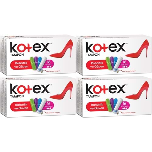 Kotex Tampon Normal 64 Lü Set (4PK*16)