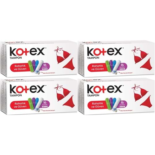 Kotex Tampon Süper 64 Lü Set (4PK*16)
