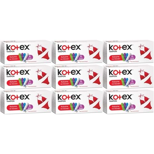 Kotex Tampon Süper 144 Lü Set (9PK*16)