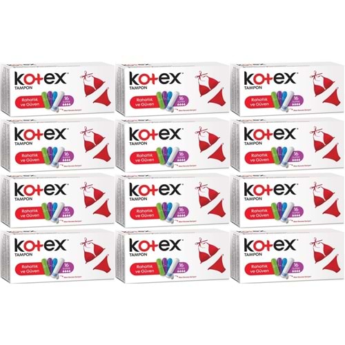 Kotex Tampon Süper 192 Li Set (12PK*16)