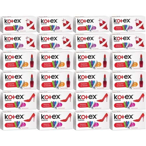 Kotex Tampon Süper - Mini - Normal 384 Lü Karma Set (24PK*16)