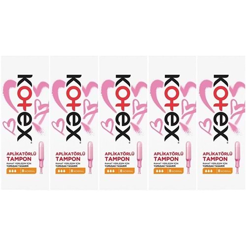 Kotex Aplikatörlü Tampon Normal 40 Lı Set (5PK*8)
