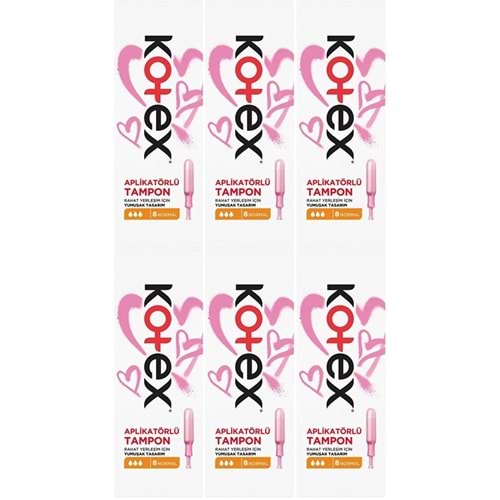 Kotex Aplikatörlü Tampon Normal 48 Li Set (6PK*8)