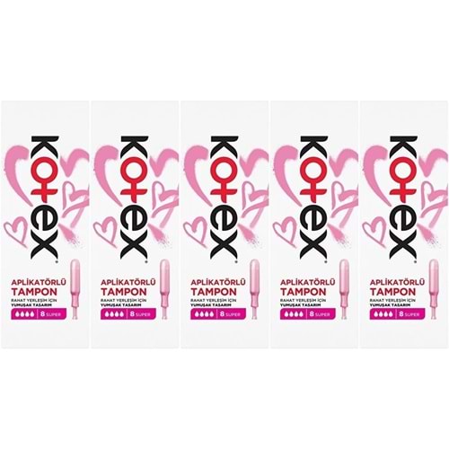 Kotex Aplikatörlü Tampon Süper 40 Lı Set (5PK*8)