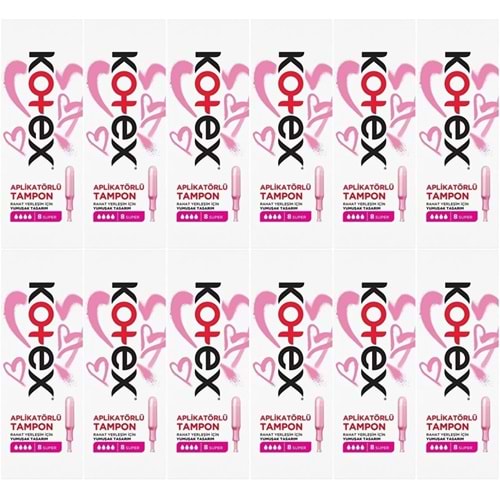 Kotex Aplikatörlü Tampon Süper 96 Lı Set (12PK*8)
