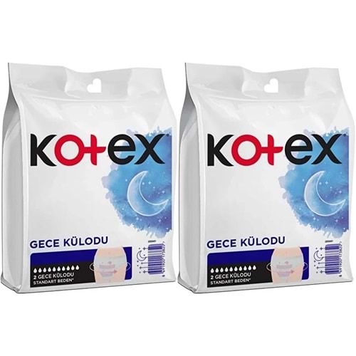 Kotex Gece Külodu / Külot Standart Beden Yoğun ReGl Dönemine Özel 4 Lü Set 2PK*2