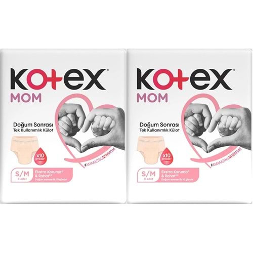 Kotex Mom Lohusa Külodu - Külot Bez S - Small - Küçük / M - Medium - Orta 16 Lı Set (2PK*8)