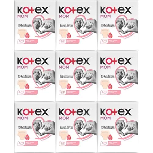 Kotex Mom Lohusa Külodu - Külot Bez S - Small - Küçük / M - Medium - Orta 72 Li Set (9PK*8)