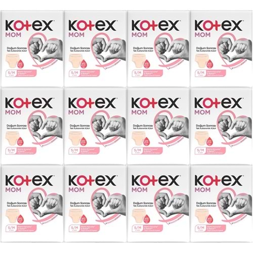 Kotex Mom Lohusa Külodu - Külot Bez S - Small - Küçük / M - Medium - Orta 96 Lı Set (12PK*8)