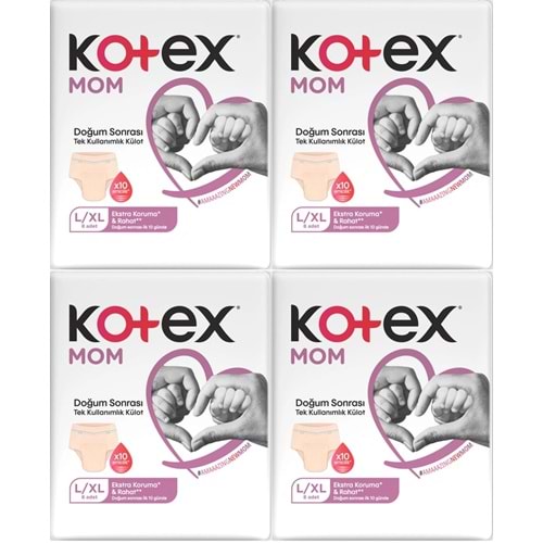 Kotex Mom Lohusa Külodu - Külot Bez L - Large - Büyük / XL - Extra Large - 32 Li Set (4PK*8)