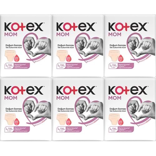 Kotex Mom Lohusa Külodu - Külot Bez L - Large - Büyük / XL - Extra Large - 48 Li Set (6PK*8)