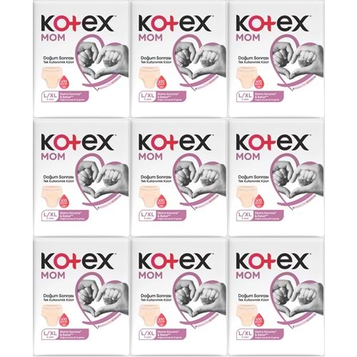 Kotex Mom Lohusa Külodu - Külot Bez L - Large - Büyük / XL - Extra Large - 72 Li Set (9PK*8)