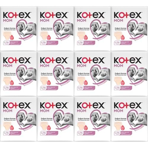 Kotex Mom Lohusa Külodu - Külot Bez L - Large - Büyük / XL - Extra Large - 96 Lı Set (12PK*8)