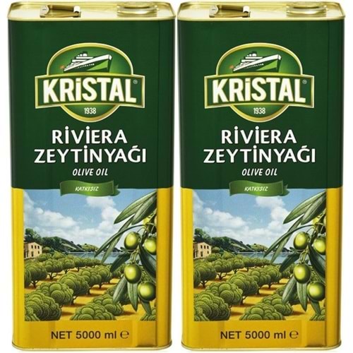 Kristal Zeytinyağı 10LT Riviera (Teneke) (2PK*5LT)