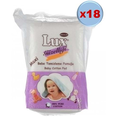 Lux Bebek Temizleme Pamuğu 1080 Adet (18Pk*60)