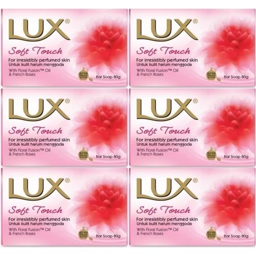 Lux Sabun 80GR Soft Touch (Yumuşak Dokunuş) (6 Lı Set)