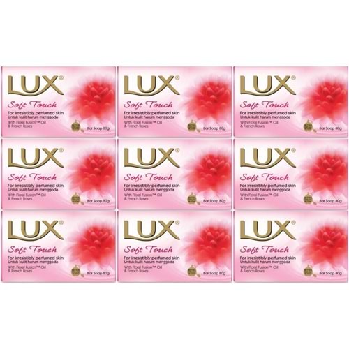 Lux Sabun 80GR Soft Touch (Yumuşak Dokunuş) (9 Lu Set)