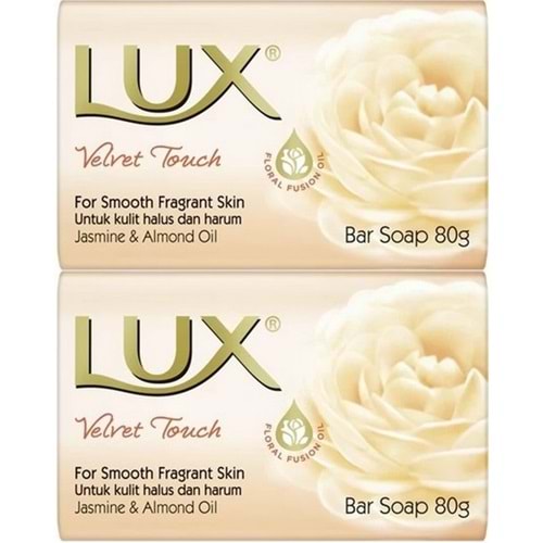 Lux Sabun 80GR Velvet Touch (Kadife Dokunuş) (2 Li Set)