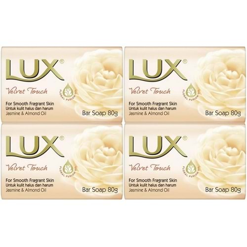 Lux Sabun 80GR Velvet Touch (Kadife Dokunuş) (4 Lü Set)
