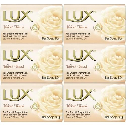 Lux Sabun 80GR Velvet Touch (Kadife Dokunuş) (6 Lı Set)