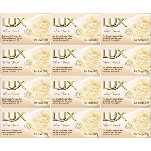 Lux Sabun 80GR Velvet Touch (Kadife Dokunuş) (12 Li Set)