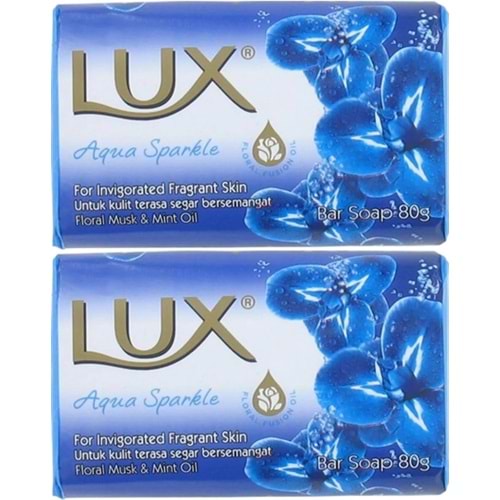 Lux Sabun 80GR Aqua Sparkle (Su Gibi Işıltı) (2 Li Set)